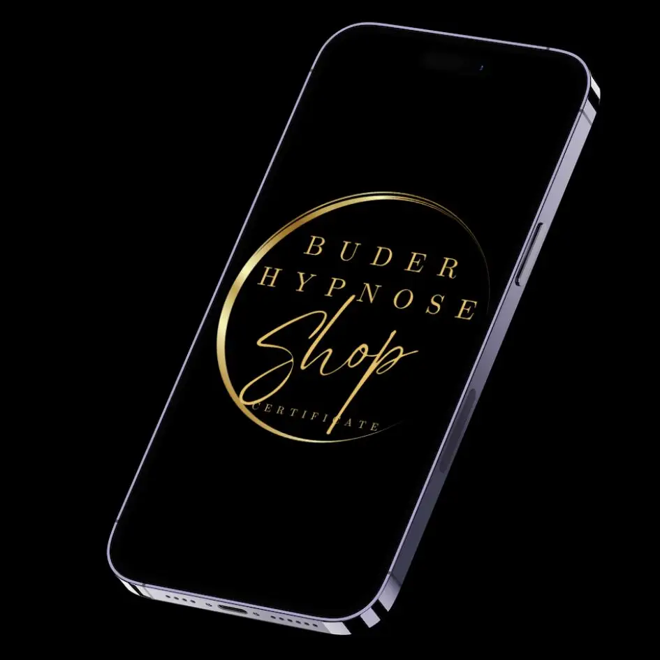 Goldene Schrift Shop auf einem Handy